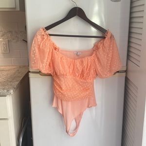 Peach bodysuit